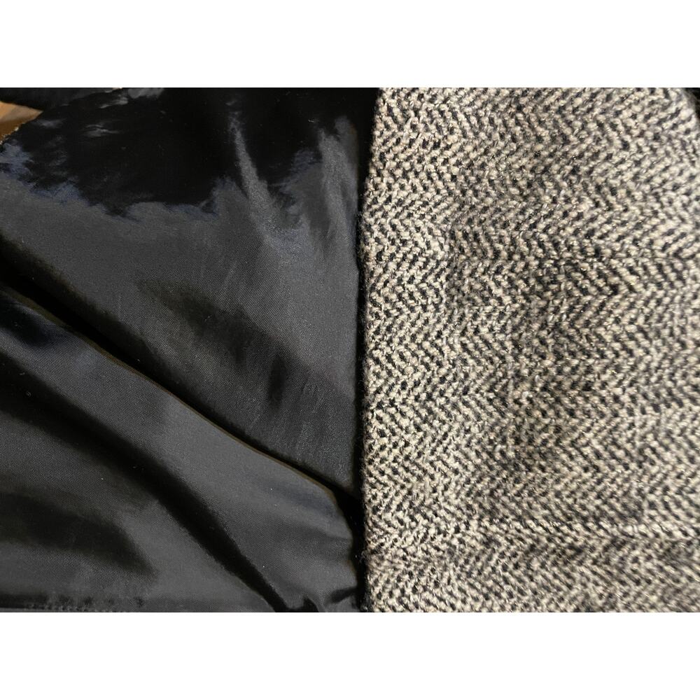 Blu:pepe Vintage Trench Coat with Belt Size Small Double Breasted Herringbone - Picture 9 of 12